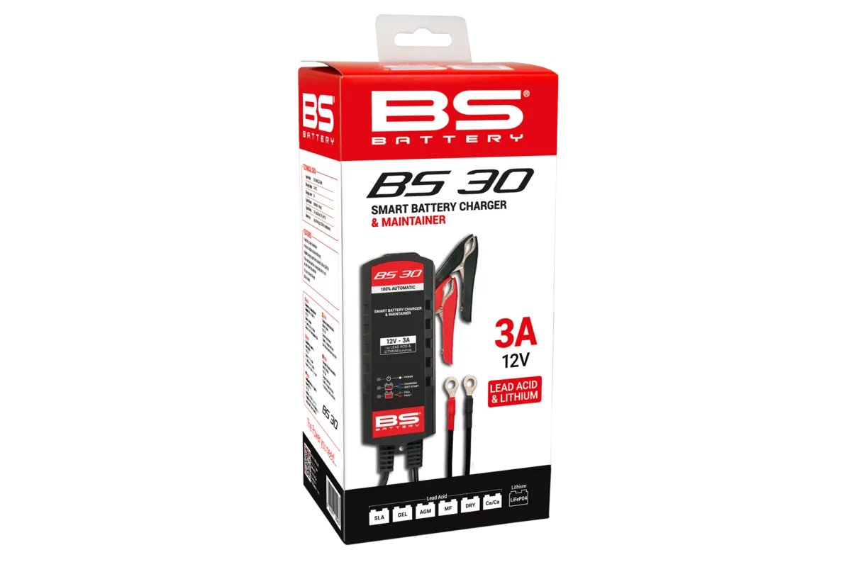 Chargeur de batterie intelligent BS BATTERY BS30 - 12V 3A