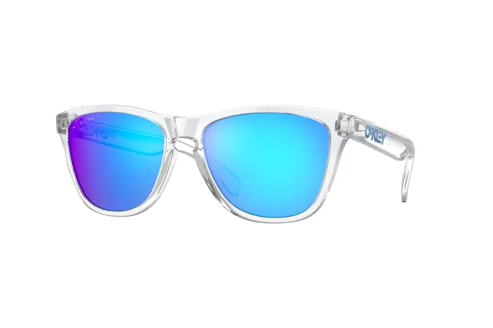 Lunettes de soleil OAKLEY Frogskins - verres Prizm Sapphire, monture Crystal Clear