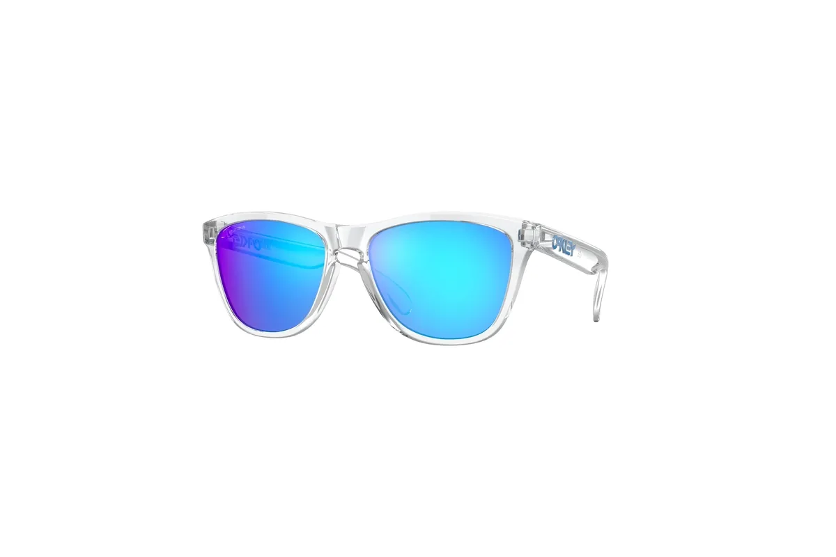 Lunettes de soleil OAKLEY Frogskins - verres Prizm Sapphire, monture Crystal Clear