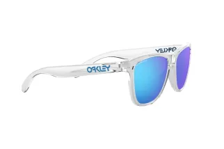 Lunettes de soleil OAKLEY Frogskins - verres Prizm Sapphire, monture Crystal Clear