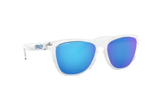 Lunettes de soleil OAKLEY Frogskins - verres Prizm Sapphire, monture Crystal Clear
