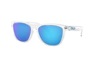 Lunettes de soleil OAKLEY Frogskins - verres Prizm Sapphire, monture Crystal Clear