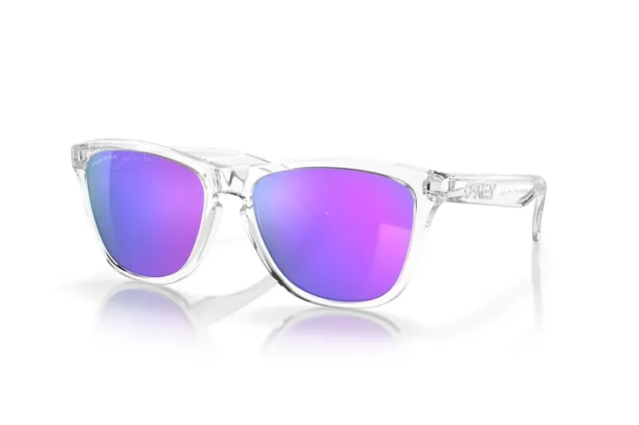 Lunettes de soleil OAKLEY Frogskins - verres Prizm Violet, monture Polished Clear