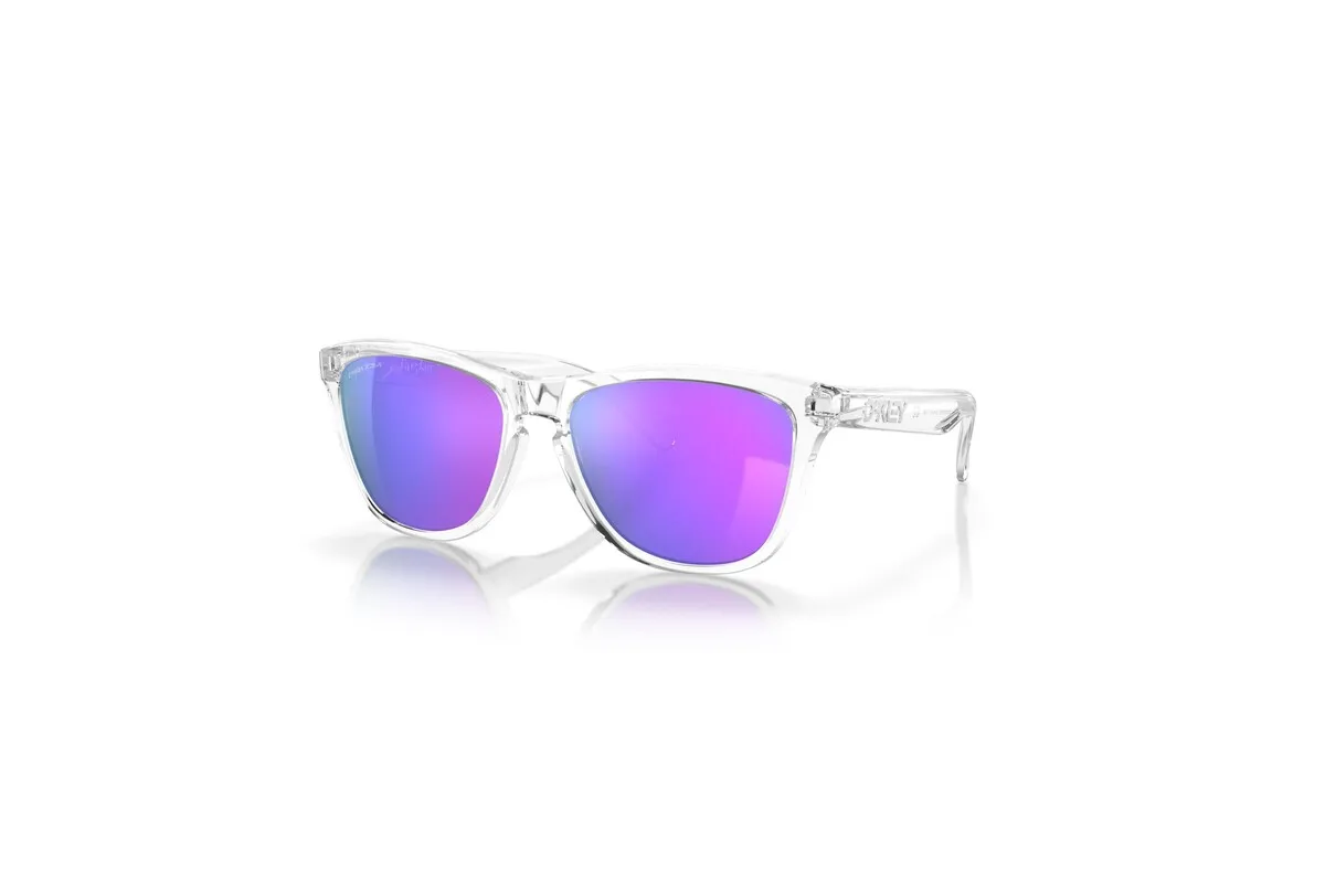 Lunettes de soleil OAKLEY Frogskins - verres Prizm Violet, monture Polished Clear