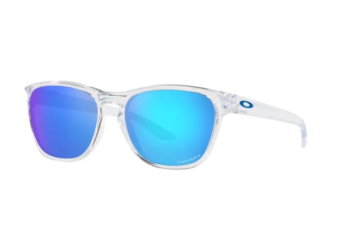Lunettes de soleil OAKLEY Manorburn - verres Prizm Sapphire, monture Polished Clear