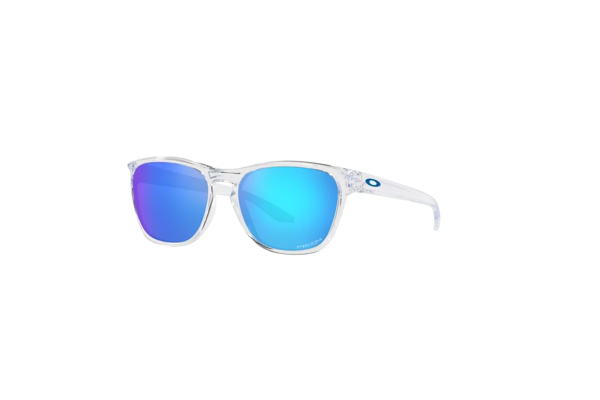 Lunettes de soleil OAKLEY Manorburn - verres Prizm Sapphire, monture Polished Clear