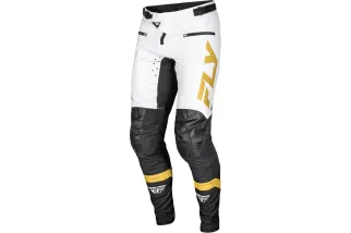 Pantalon vélo FLY RACING Rayce - blanc/noir/or