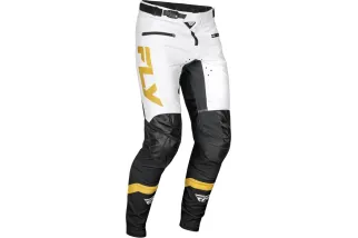 Pantalon vélo FLY RACING Rayce - blanc/noir/or