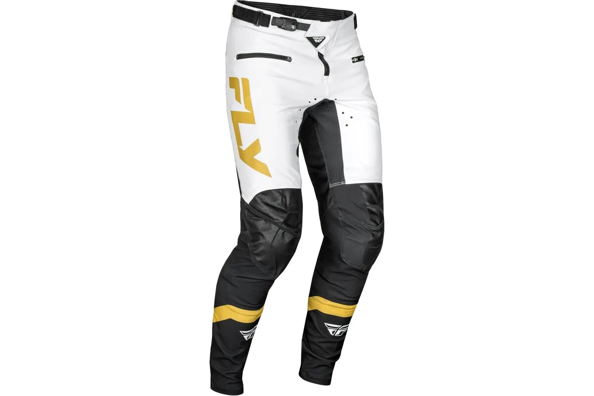 Pantalon vélo enfant FLY RACING Rayce - blanc/noir/or