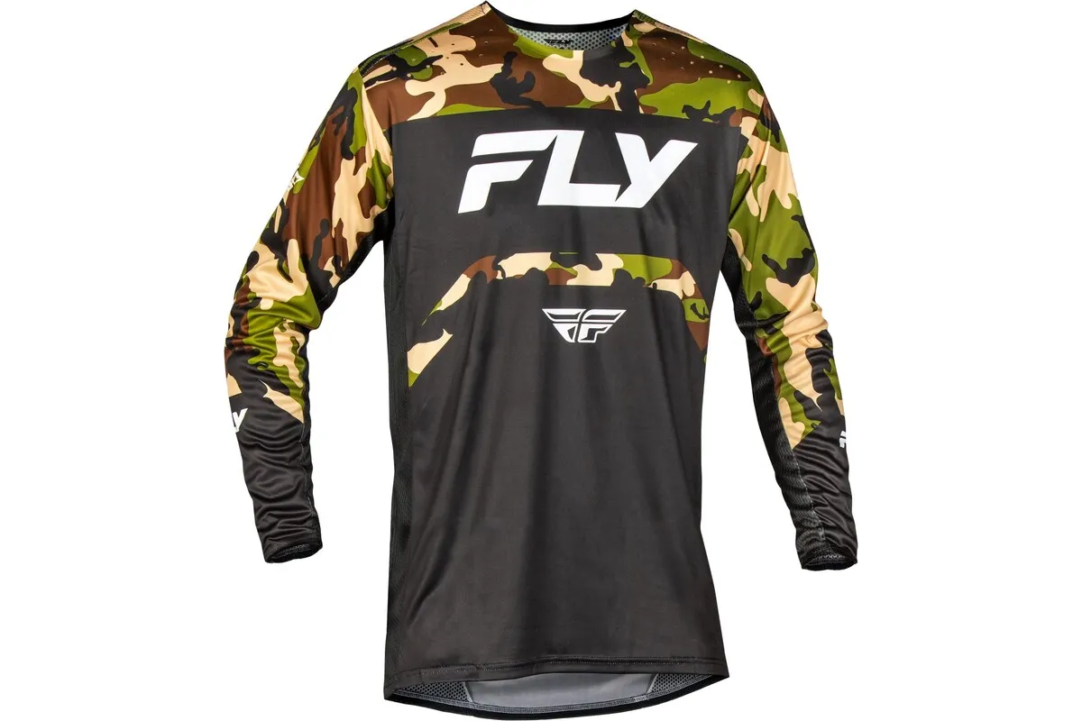 Maillot vélo FLY RACING Rayce - noir/camo