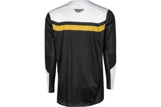 Maillot vélo FLY RACING Rayce - blanc/noir/or