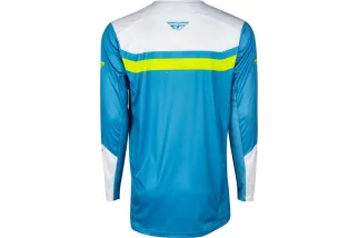 Maillot vélo enfant FLY RACING Rayce - bleu/blanc/vert citron