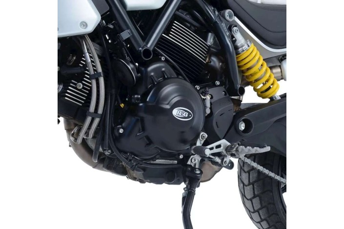 Couvre carter R&G RACING droit (embrayage mécanique) noir Ducati Scrambler 1100