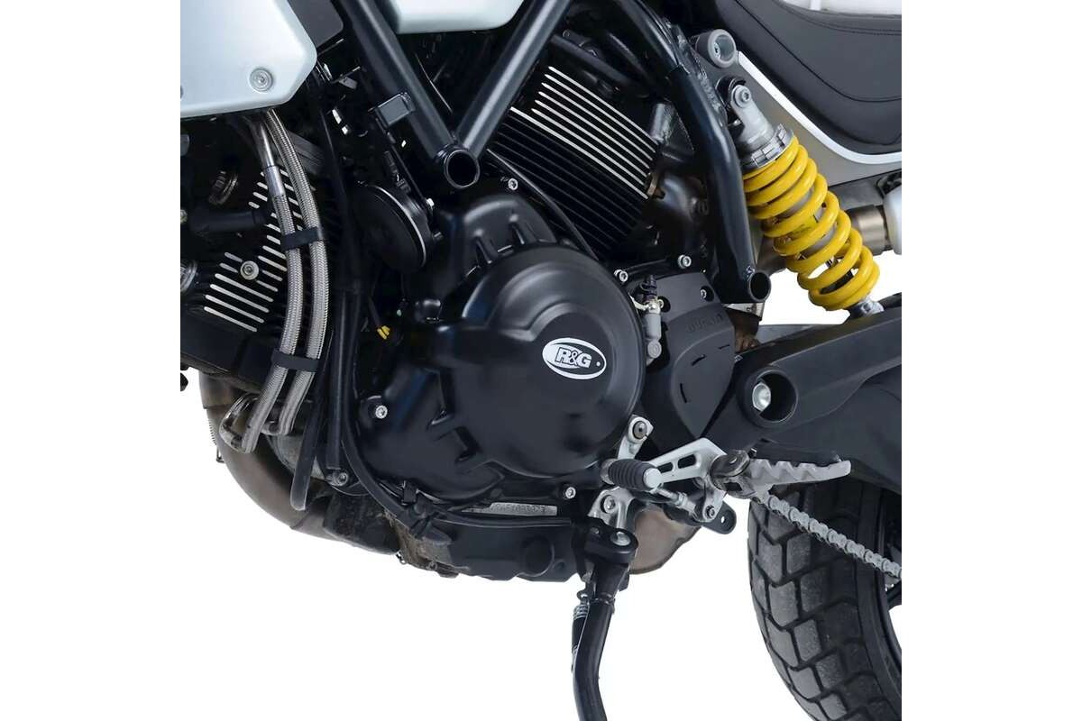 Couvre carter R&G RACING droit (embrayage mécanique) noir Ducati Scrambler 1100