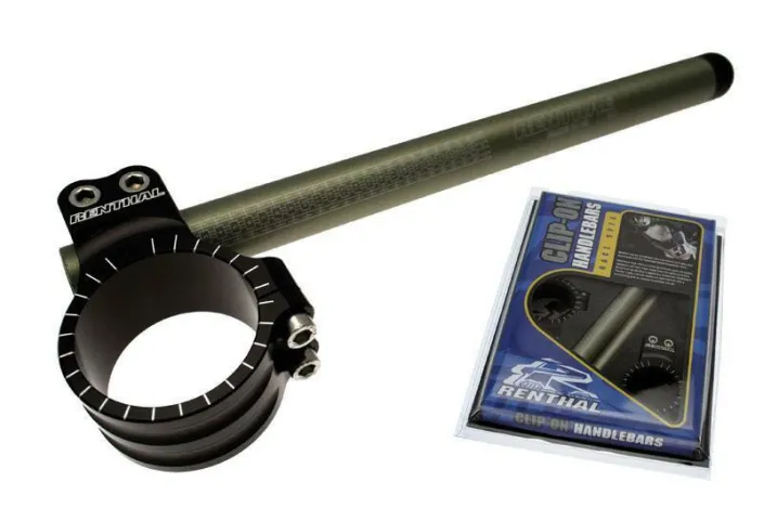 Guidons bracelet RENTHAL Original Ø48mm hauteur +0mm déport +40mm/7° noir