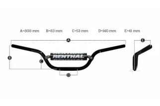 Guidon RENTHAL Fatbar 822 KTM Low