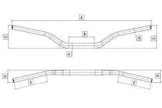 Guidon TOMASELLI HRN aluminium - Bas