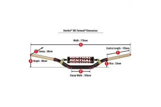 Guidon RENTHAL Twinwall type 993