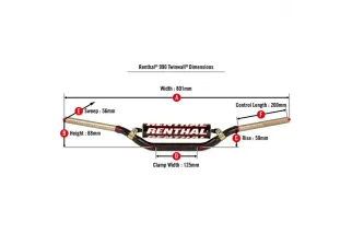 Guidon RENTHAL Twinwall type 990