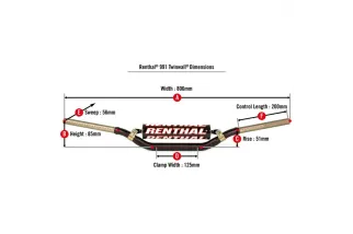 Guidon RENTHAL Twinwall type 991