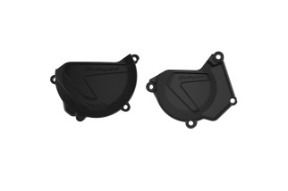 Protections de carters d'embrayage et d'allumage POLISPORT noir - Yamaha YZ250