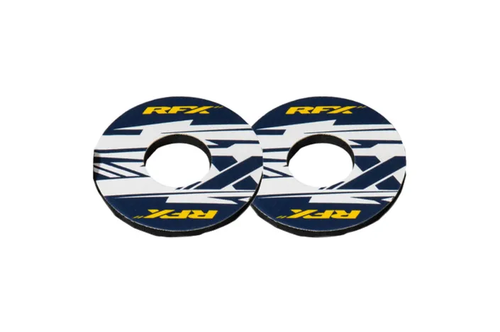 Paire de donuts de poignée RFX sport (X Bleu/Jaune)