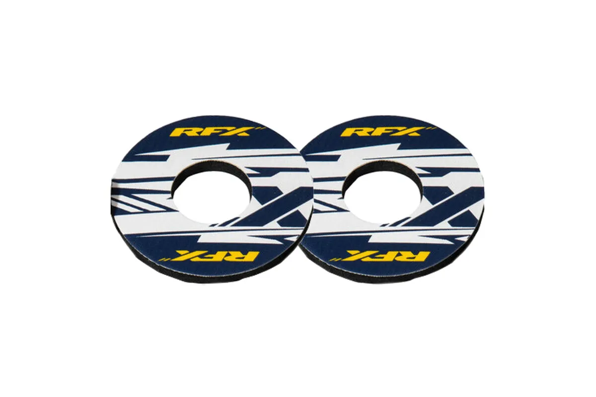 Paire de donuts de poignée RFX sport (X Bleu/Jaune) Paire de donuts de poignée RFX sport (X Bleu/Jaune)