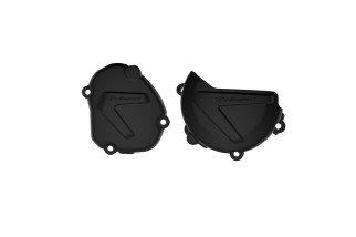 Protections de carters d'embrayage et d'allumage POLISPORT noir - Yamaha YZ125