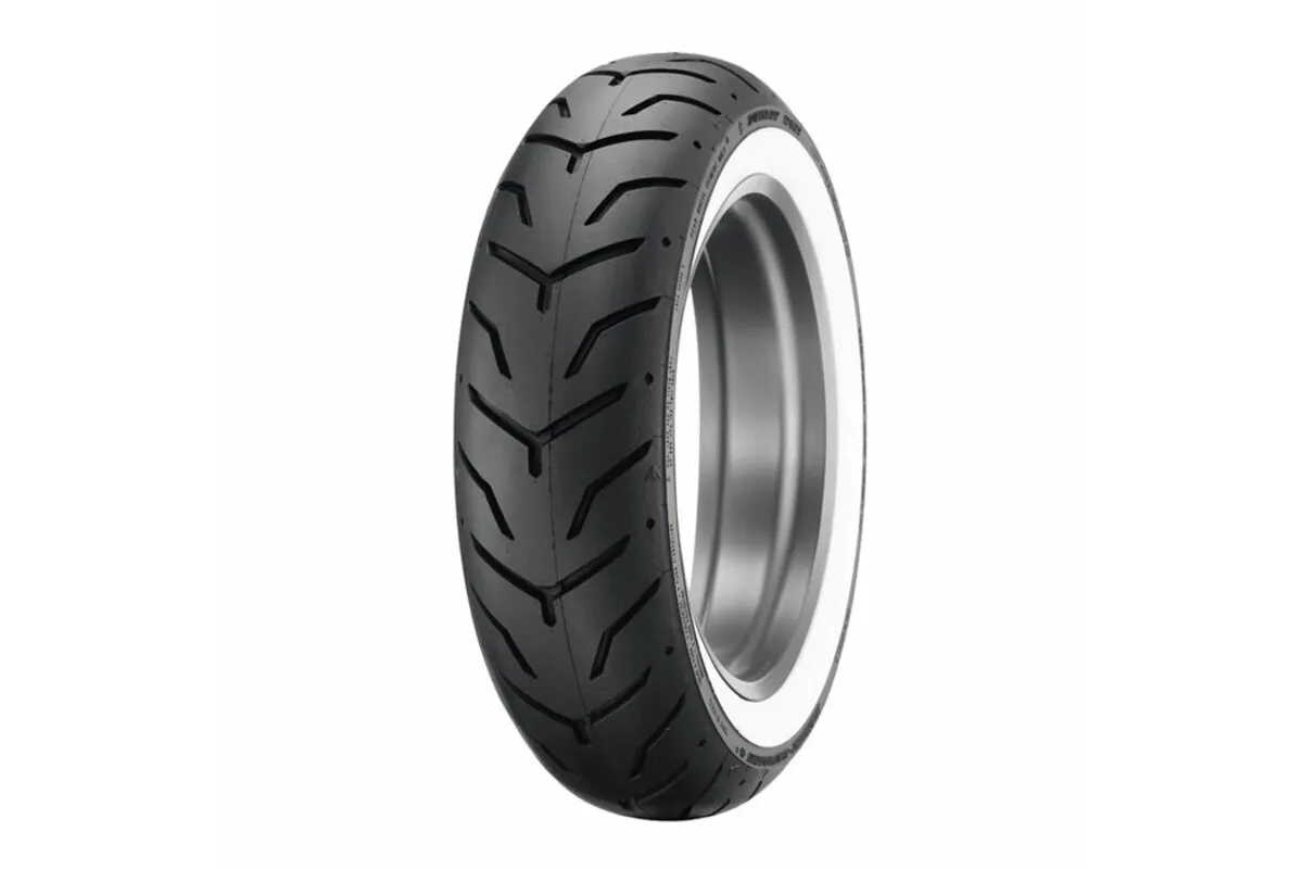 Pneu DUNLOP D407 (HARLEY-D) WWW Flancs Blancs Larges 180/65 B 16 M/C 81H TL