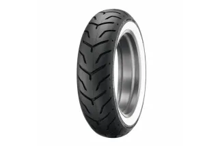 Pneu DUNLOP D407 (HARLEY-D) WWW Flancs Blancs Larges 180/65 B 16 M/C 81H TL