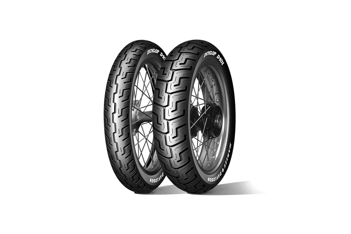 Pneu DUNLOP D401 MWW (HARLEY-D) Flancs Blancs Medium 150/80 B 16 M/C 71H TL
