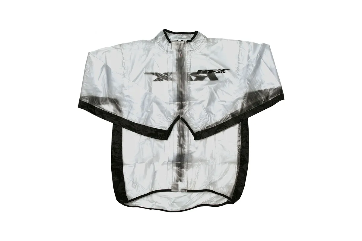 Veste de pluie RFX sport (Transparente/Noir) - taille enfant M (8-10 ans)