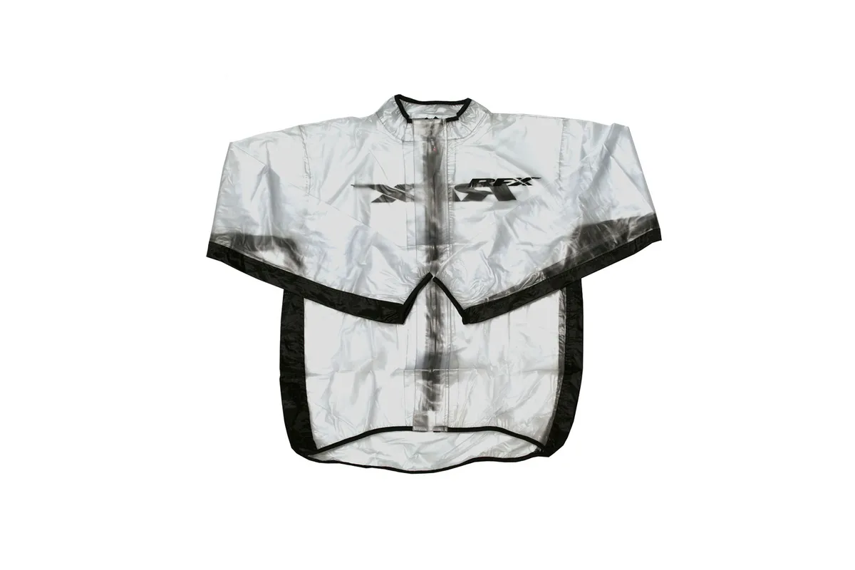 Veste de pluie RFX sport (Transparent/Noir) - taille enfant S (6-8)