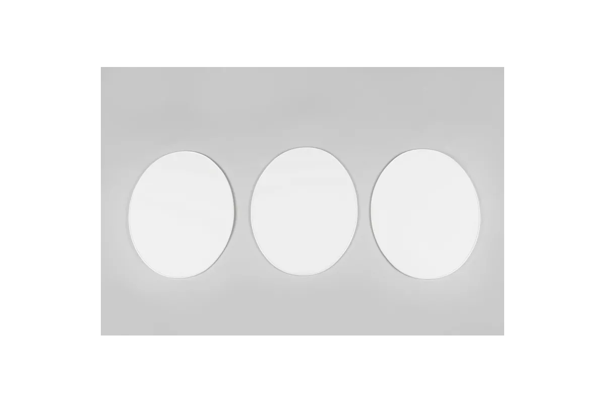 Plaque frontale ovale UFO vintage 1970 blanc 3 pièces