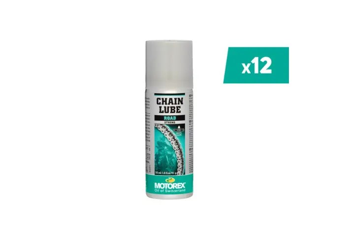Lubrifiant chaîne MOTOREX Chainlube Road Strong - spray 56ml x12