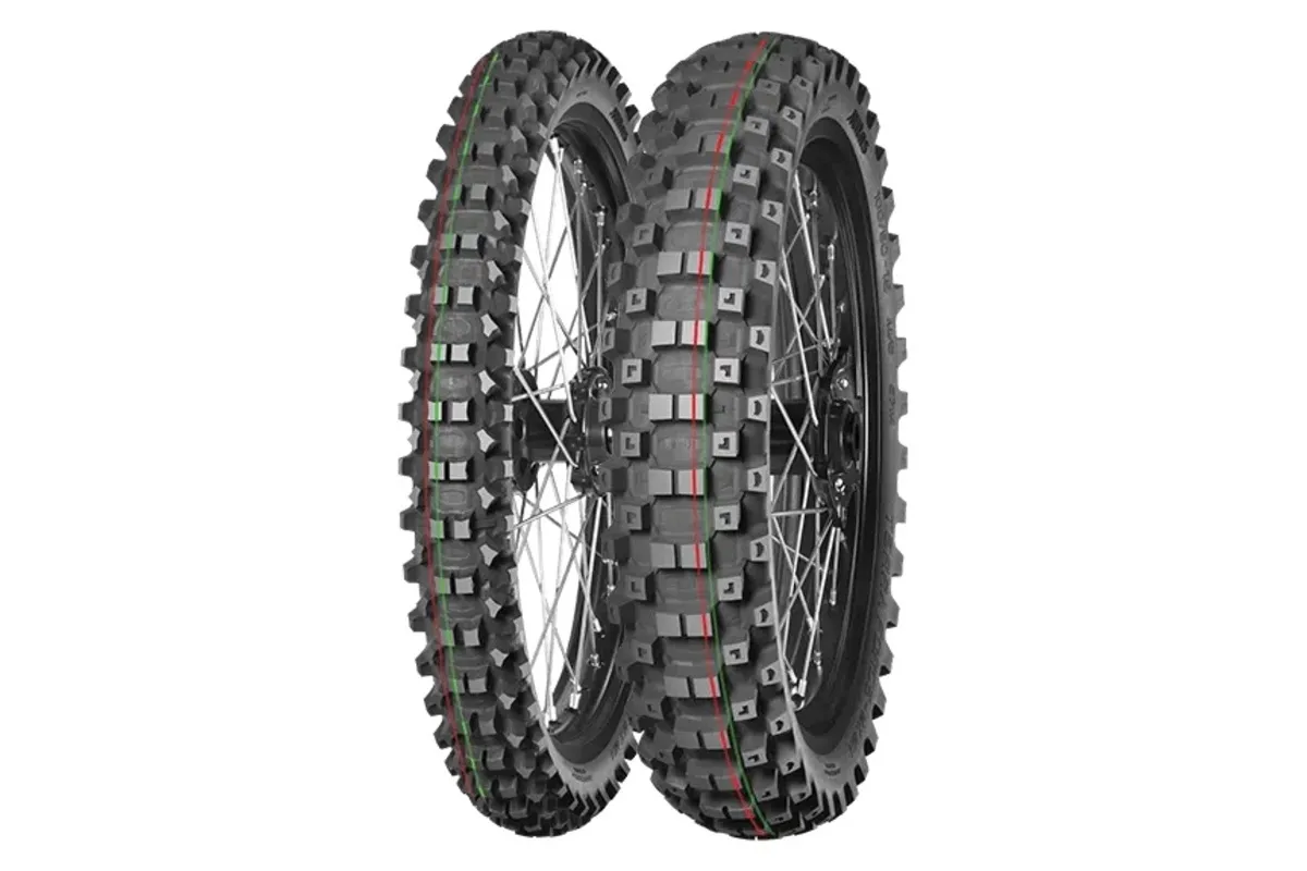 Pneu MITAS TERRA FORCE-MX MH 110/90-19 NHS 62M TT MEDIUM TO HARD RED GREEN