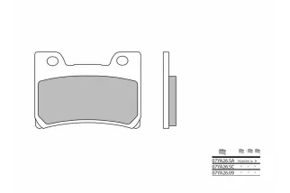 Plaquettes de frein BREMBO route carbone céramique - 07YA2609