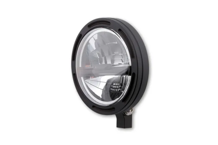 HIGHSIDER pro 5 3/4 inch LED headlight FRAME-R2 TYPE 5, black, bottom mount