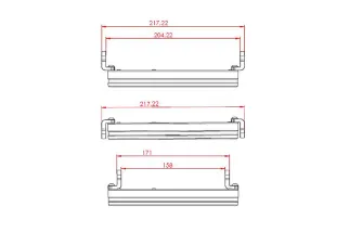 HIGHSIDER pro 7 inch LED headlight FRAME-R1 TYPE 8, black, smoked reflector, side mount
