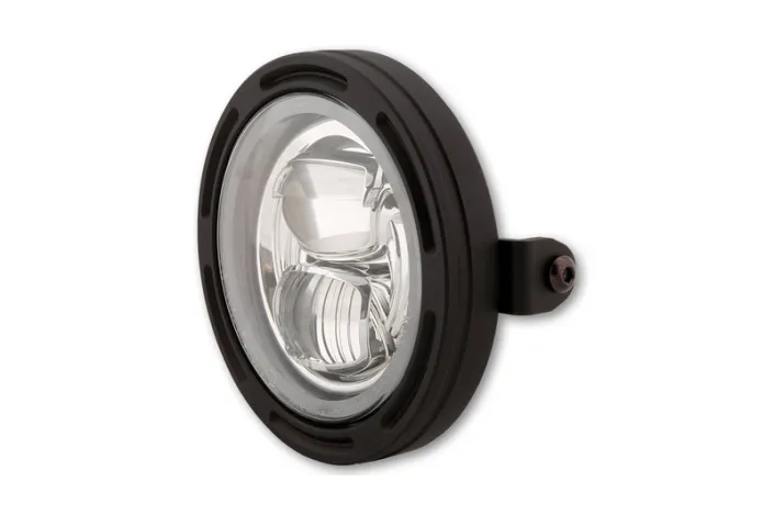 HIGHSIDER pro 5 3/4 inch LED headlight FRAME-R2 TYPE 7, black, side mount