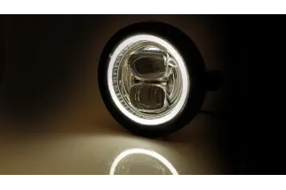 HIGHSIDER pro 5 3/4 inch LED headlight FRAME-R2 TYPE 7, black, side mount