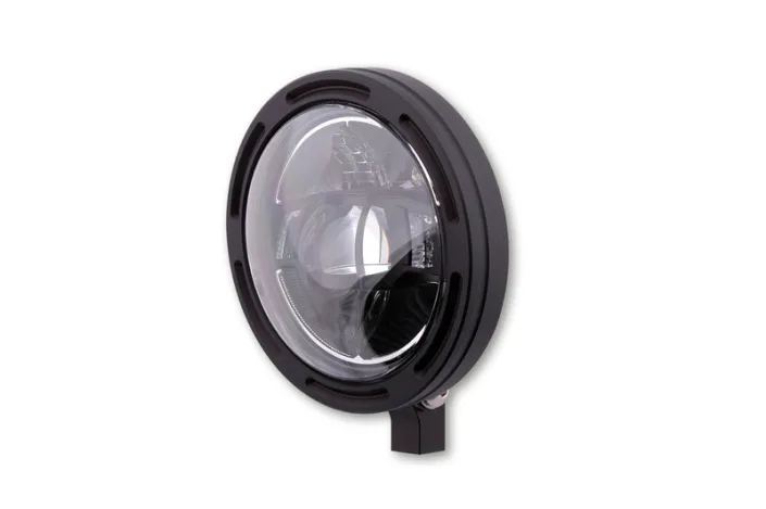 HIGHSIDER pro 5 3/4 inch LED headlight FRAME-R2 TYPE 10, black, bottom mount