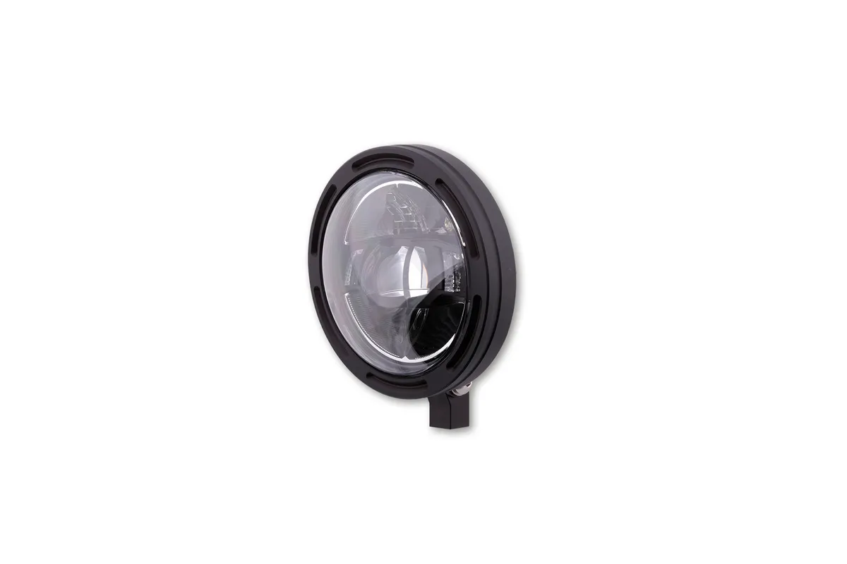 HIGHSIDER pro 5 3/4 inch LED headlight FRAME-R2 TYPE 10, black, bottom mount