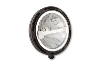 HIGHSIDER pro 7 inch LED headlight FRAME-R1 TYPE 4, black, bottom mount