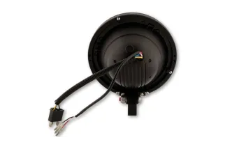 HIGHSIDER pro 7 inch LED headlight FRAME-R1 TYPE 4, black, bottom mount