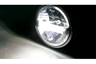 HIGHSIDER pro 7 inch LED headlight FRAME-R1 TYPE 4, black, bottom mount