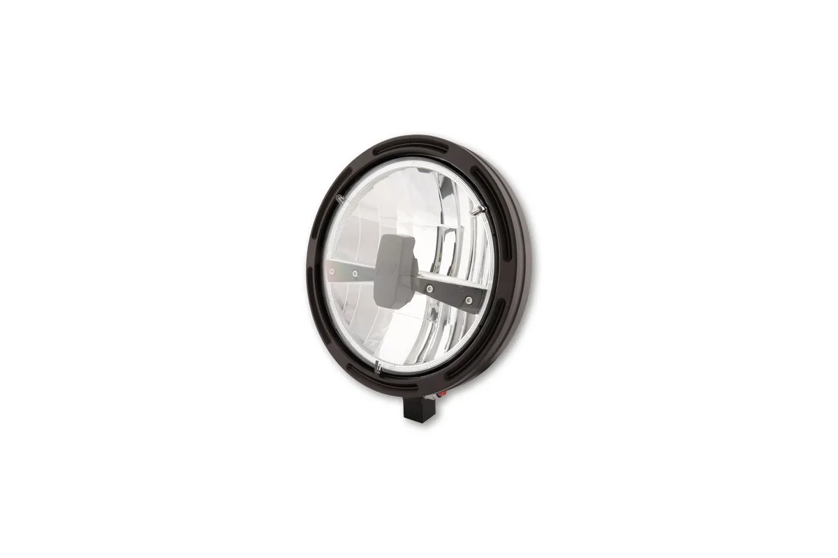 HIGHSIDER pro 7 inch LED headlight FRAME-R1 TYPE 3, black, bottom mount