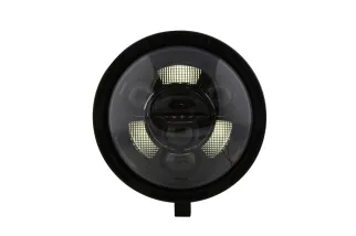 HIGHSIDER pro 7 inch LED headlight FRAME-R1 TYPE 11, black, bottom mount