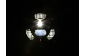 HIGHSIDER pro 7 inch LED headlight FRAME-R1 TYPE 11, black, bottom mount