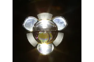 HIGHSIDER pro 7 inch LED headlight FRAME-R1 TYPE 11, black, bottom mount